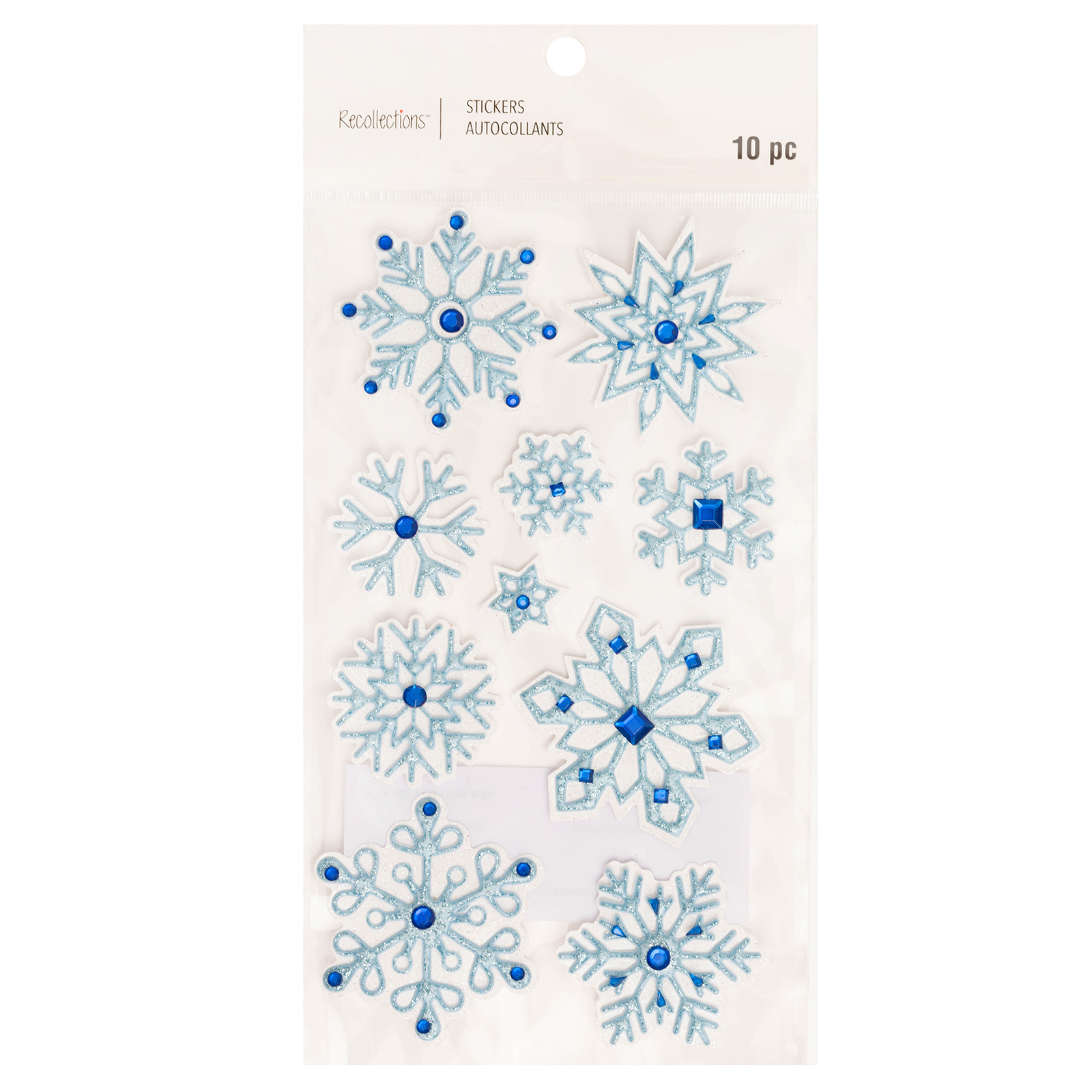 Recollections 10-Piece Snowflake Dimensional Stickers - Each